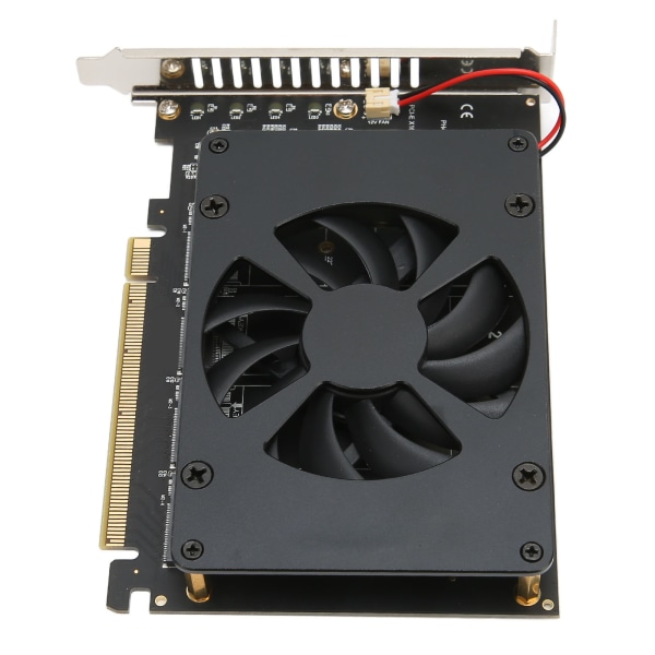 M.2 PCIE Adapter PCIe 4.0 X16 til 4 Port M.2 NVMe med kjølevifte NVME Raid Card 4x32Gbps M.2 SSD Adapter for Windows