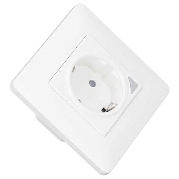 In Wall Smart Socket 2.4Ghz WiFi Telefon Fjernkontroll Stemmestyring PC Panel EU 100‑240V for Google Home
