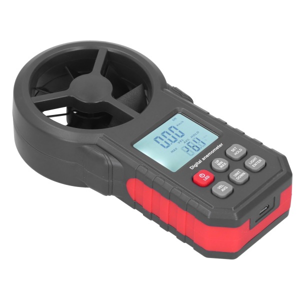 WT87B Bluetooth Digital vindmåler med LCD-baggrundsbelysning 9V håndholdt vindhastighedstester
