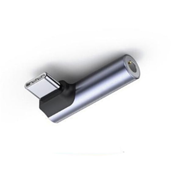 Type-C - 3,5 mm:n sovitin, suorakulmainen, kirkas ääni, viiveetön AUX-kuulokeliitäntä, sovitin puhelimeen ja tablettiin