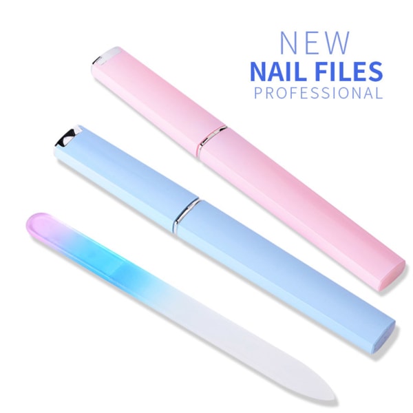 Nagelfiler Kristallglas Nagelfil Manicure Device Pro Polering Slipfil Verktyg för kvinnor Tjej