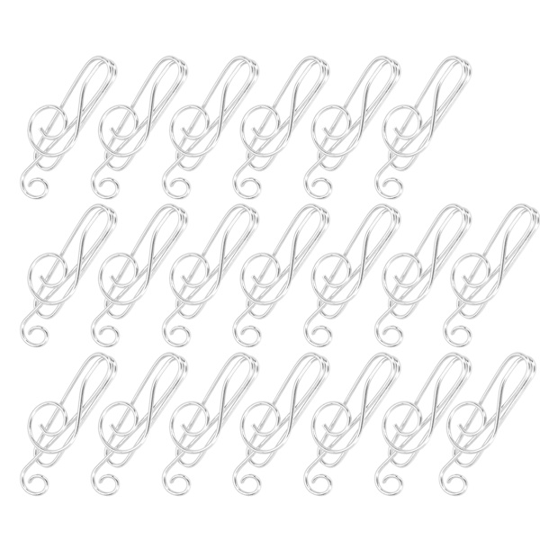 20 st Musiknot Gems Musikpärm Form Kreativitet Modellering Metall HantverksmaterialSilver
