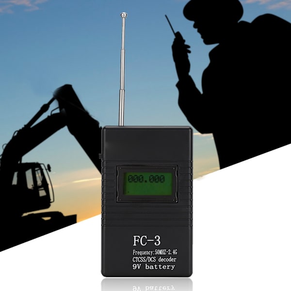 Bærbar Walkie Talkie RF Power Frequency Counter Meter Tester Decoder 50MHZ-2.4G
