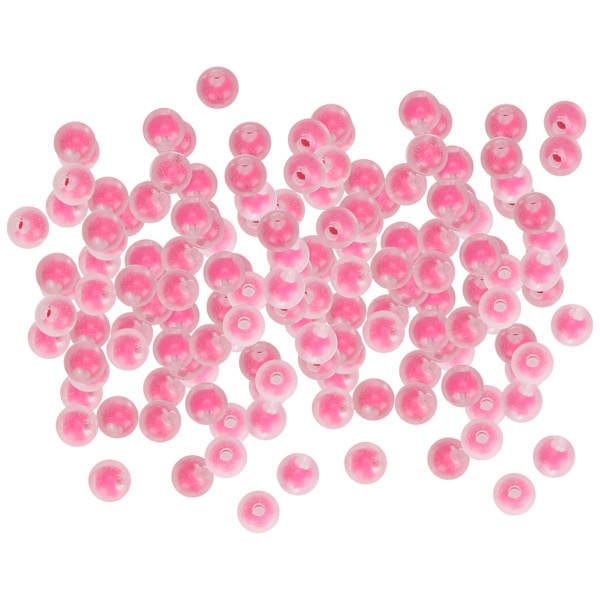 Harpiksperler DIY Håndlavede Smykkefremstillingsmaterialer Armbåndsmateriale Tilbehør 8mm MFrosted Rose Red