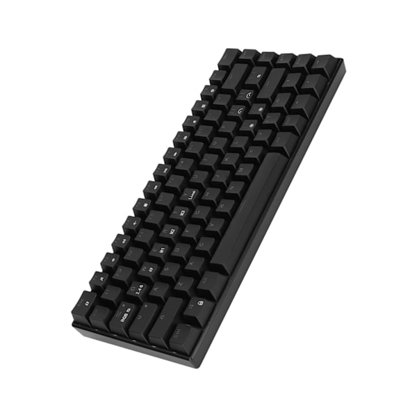 Mekanisk tastatur 82 tast RGB 3 forbindelsestilstande Sort ergonomisk layout Computer tastatur til kontor 5V DC Brun switch
