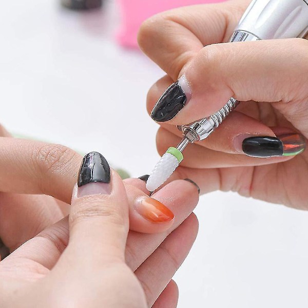 7 st Keramiska Nagelborr Set - Karbid Nagelborr Roterande Fräsar För Elektrisk Manikyr Pedikyr Nagelfil Maskin