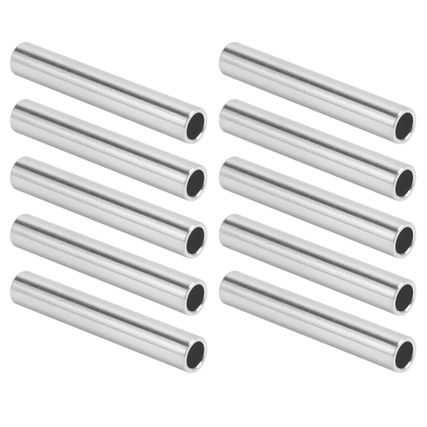 10 stk. aluminiumsrør sømløst rør rett rør 8x6 mm 2 tommer lengde erstatning 6100-0608-0050