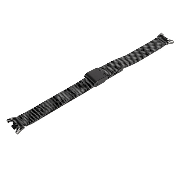 Justerbart klockarmband Andningsbart vikspänne Quick Release i rostfritt stål klockband för Mi Band 8 Svart