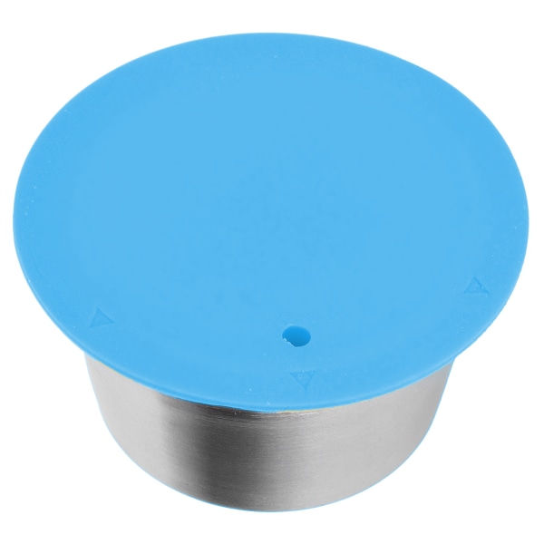Kaffekapsel i rostfritt stål Återanvändbar påfyllbar filterkopp för Dolce Gusto kaffebryggare Blå