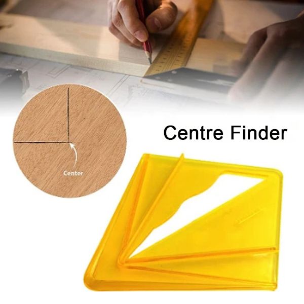Transparent Center Finder Träbearbetning Center Line Marker för Rund Oktagonal och Hexformad Material