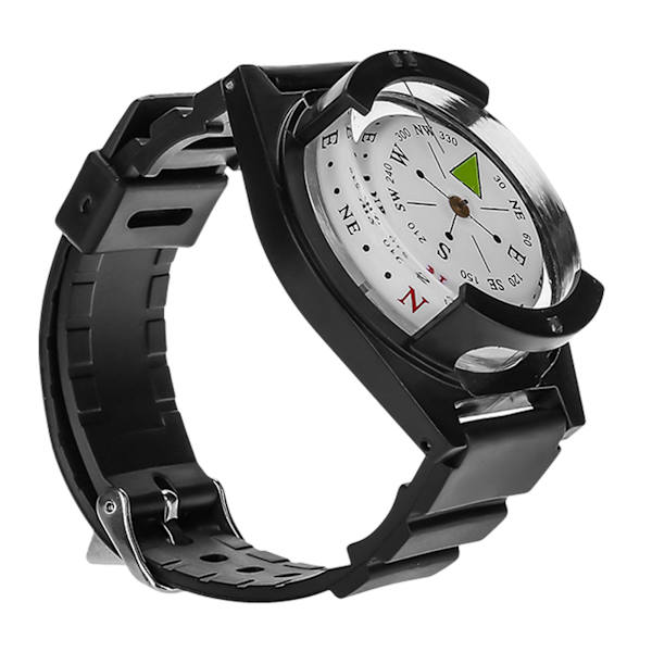 Outdoor Mini Kevyt Rannekello ABS Compass -kumikellonauhatyökalu