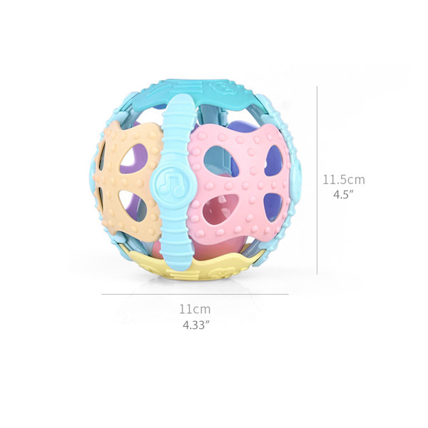 Baby Toy Infant Baby Grabber Ball för spädbarn Baby Grasping Ball Sensorisk leksak Mjuk gummiball