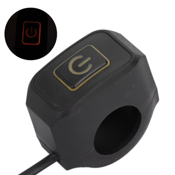 22 mm motorsykkelstyrebryterkontrollknapp vanntett universell for frontlys gul