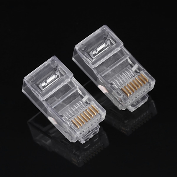 100 STK/LOT Cat5 Cat5e netværksinternetstik RJ45 8P8C kabel Modulære stikhoveder