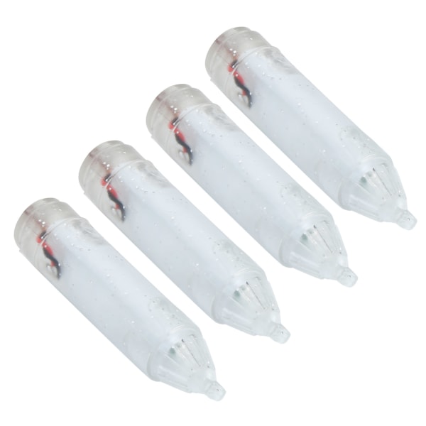 4 stk fiske LED lokke lys undervanns lokke lampe vanntett agn lys hvit med boks