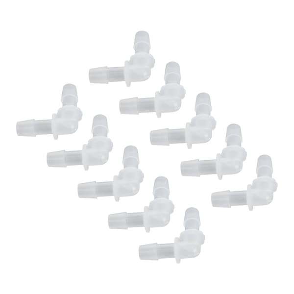 10 st Rörböj Koppling 90 Grader Anslutningsadapter L Form Lika Diameter Plastkopplingar 9.5mm