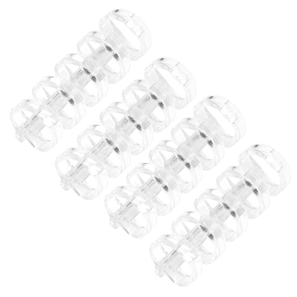 Bindningsringar rymmer 60 ark papper 11 mm bindningstjocklek fri skrivning enkel användning kontorsmaterial transparent vit