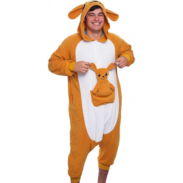 Funziez Aikuisten Pehmolelueläin ja Merieläin Halloween-asu X-Large Kenguru