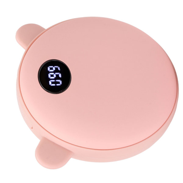 Ladattava kädenlämmitin, söpö karhu, 5200 mAh, 3 lämpötila-asetusta, taskukokoinen sähkökädenlämmitin puhelimelle, tabletille, talvi, vaaleanpunainen karhun korvat