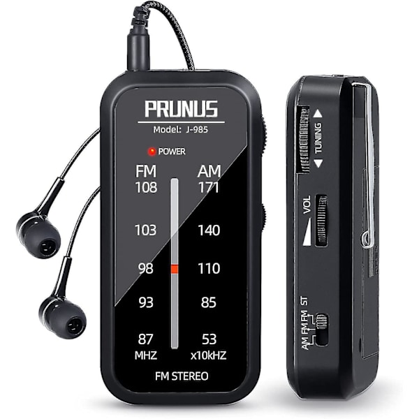 Taskuradio Mini Walkman Am Fm Radio Käsistereokaiutin Kannettava Radio Kannettava Musiikkisoitin Aaa-paristot Kuulokkeilla-B11