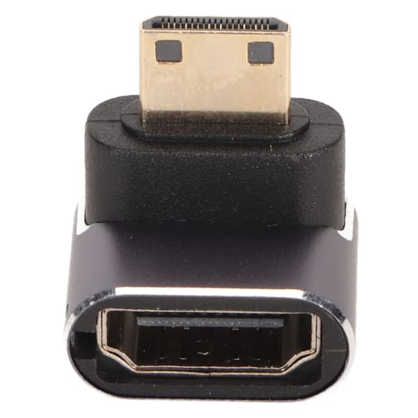 Mini HD Multimedia Interface uros–HD Multimedia Interface naaras -sovitin 8K 60Hz kaksisuuntainen 90 asteen kulmasovitin