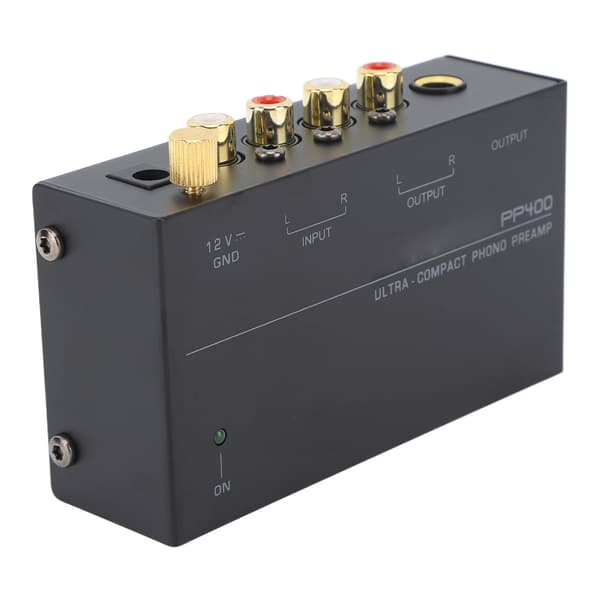 PP400 Phono Preamp Ultra Compact Phono platespillerforforsterker for platespiller 100‑240V US Plug