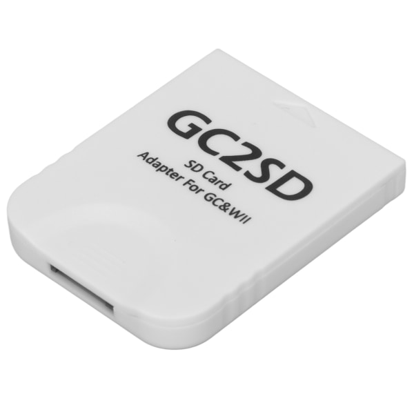 GC2SD-kortleser Plug and Play bærbar profesjonell spillkonsoll Micro Storage Card Adapter for Wii for GC White