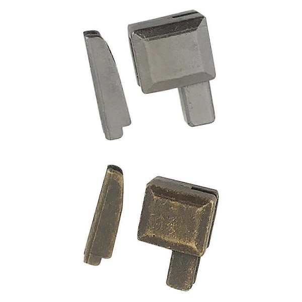 Metall Dragkedja Spärr Slider Fäste Insättningsstift Brons+Grå