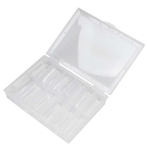 120 stk Profesjonell spikerform Hjemmesalong Portable Transparent Full Cover False Nail Tips