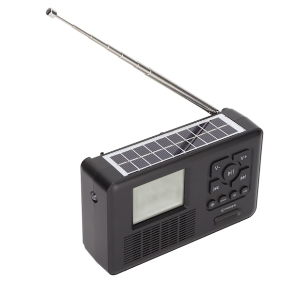Kortvågsradio AM FM Dual Band Solcellsladdad Handvev Uppladdningsbar Bluetooth Nödbelysning Bärbar Mini Radio TRA550