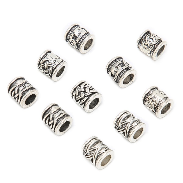 10 kpl Viking Beard Beads Seos Antiikkinorjalainen Dreadlock Helmet partahiuksille Tee itse rannekoru kaulakoru