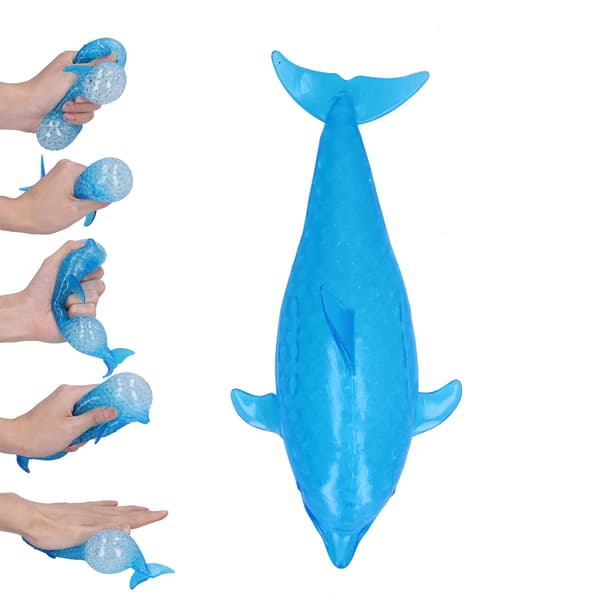 Delfin Dekompression Legetøj Svampet Perle Stress Relief Blød Håndpres Delfin Legetøj