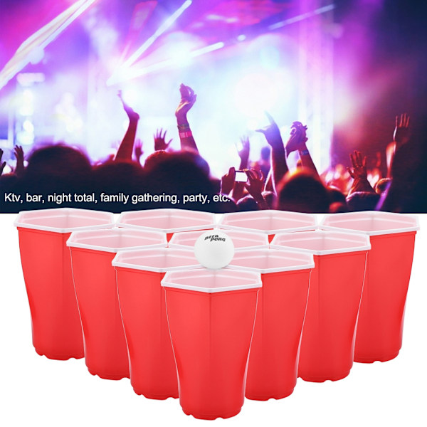 Hexcup Beer Pong -punainen pelikuppisarja juhliin