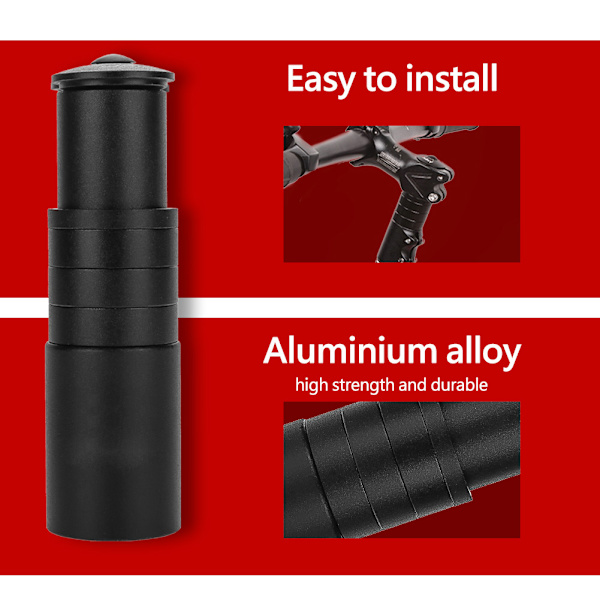 Cykelstyre i aluminiumlegering Stem Riser Extender Adapter Cykeltillbehör