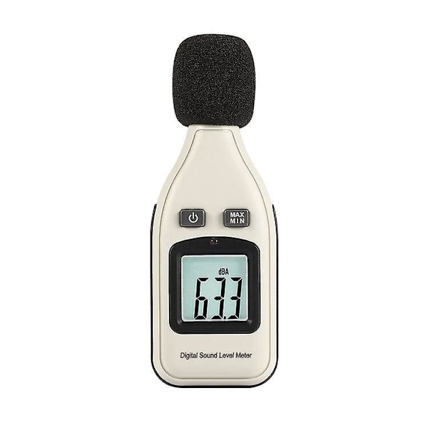 Decibelmätare - SPL-läsare / 30-130dBA-område / Ljudvolymmätningsinstrument (Vit)