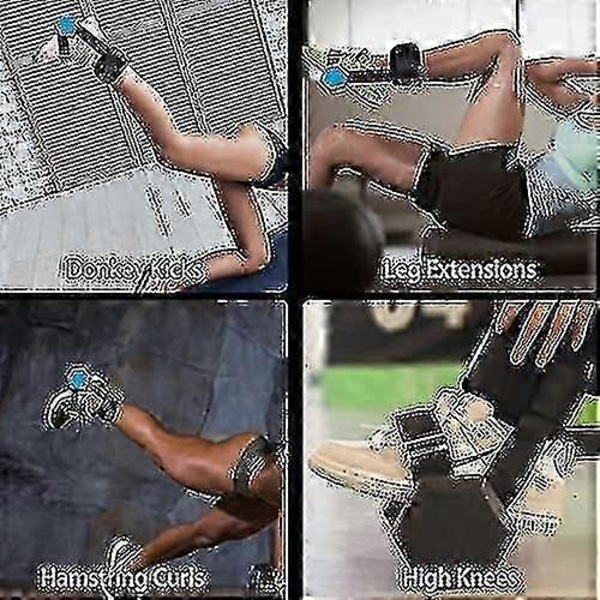 Justerbar manual Hantel Ankelstropper D-ringer Vekter Benforlengelse Trening Tibialis Trainer Hjemmegym Treningsutstyr