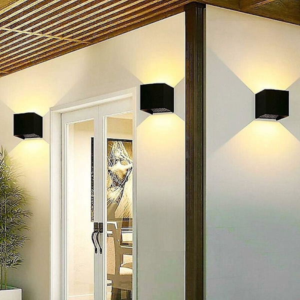 12W Væglamper, 2 stk. 3000K LED Væglampe Udendørs/Indendørs, Justerbar Udendørs Væglampe, Vandtæt IP65 Indendørs Væglampe til Soveværelse Hjem Gang L