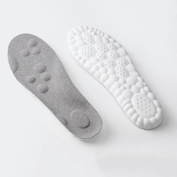 Ortopediset juoksukengän pohjalliset kaaren tuelle - Super pehmeät ja muodikkaat - Unisex-koko 45-46 Harmaa