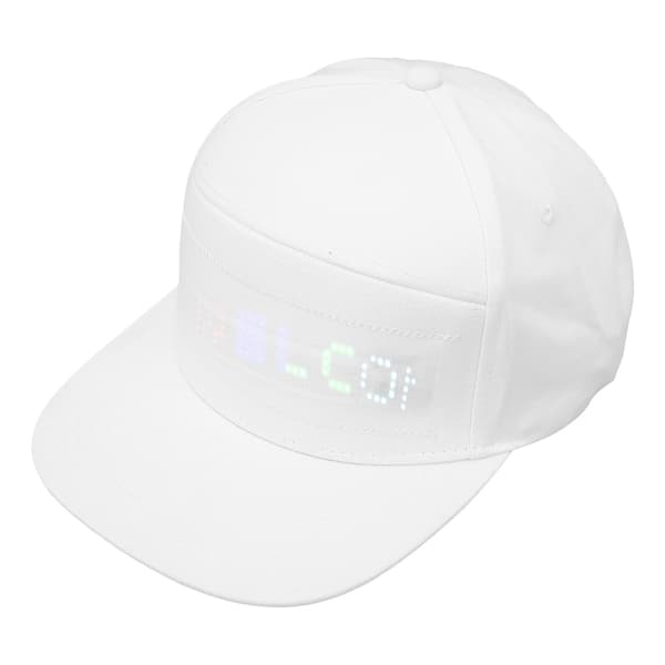 LED-keps programmerbar Bluetooth APP-kontroll redigerbar färgglad LED-hatt för utomhuskonsert karneval vit