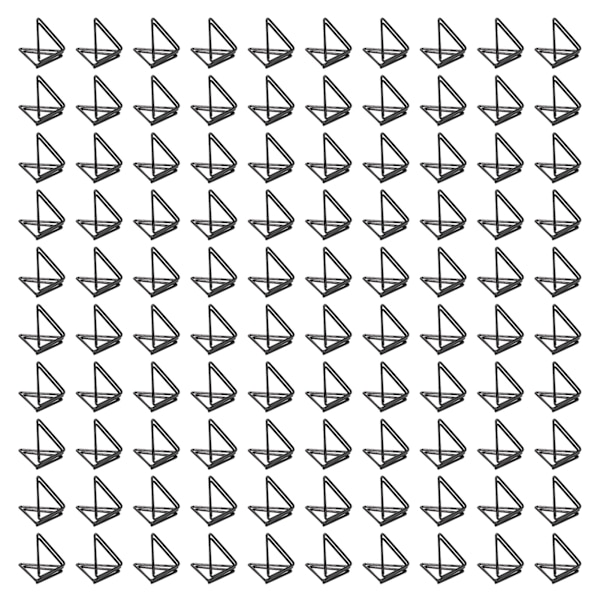 100 stk trekantede papirclips Holdbar metal rustfast trekantet design Søde papirclips til memodokumenter papirer