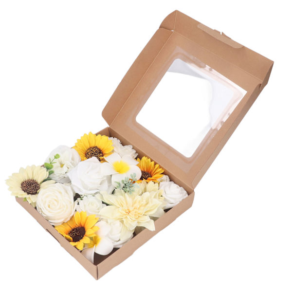 Konstgjorda blommor kombination låda set falska blommor för DIY bröllop fest heminredning rekvisita LH001