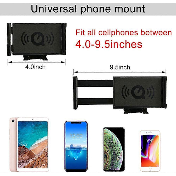 Universell Telefonhalsfäste, Lazy Neck-fäste, Telefonfäste runt halsen för att placera mobiltelefon (Svart)