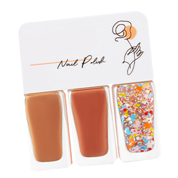 3-pack nagellackset på vattenbasis för kvinnor, lätt att ta bort, snabbtorkande nagellack för dejting, halloweenfest T07