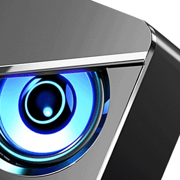 1 Par Højttaler til Desktop Computer Multifunktionel Stilfuld Stærk Bas 4D Stereo Lyd USB Kabelforbundet Højttaler til Hjemmet