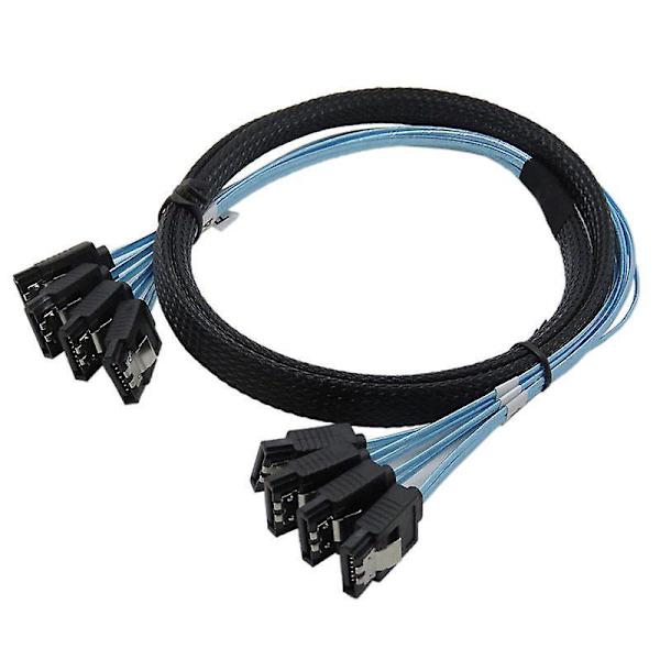 36P SFF-8087 til 4 SATA 7Pin 90° Data Kabel Adapterledning 1m