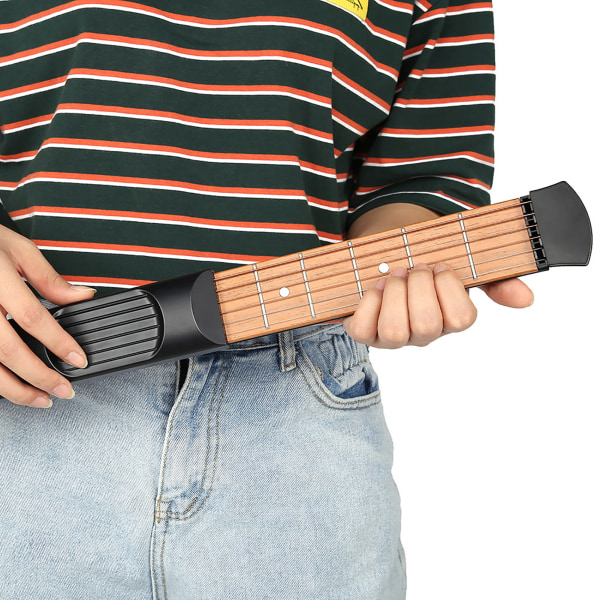 Bærbar Mini 6 Fret Guitar Practice Hands Training Tool Chord Trainer