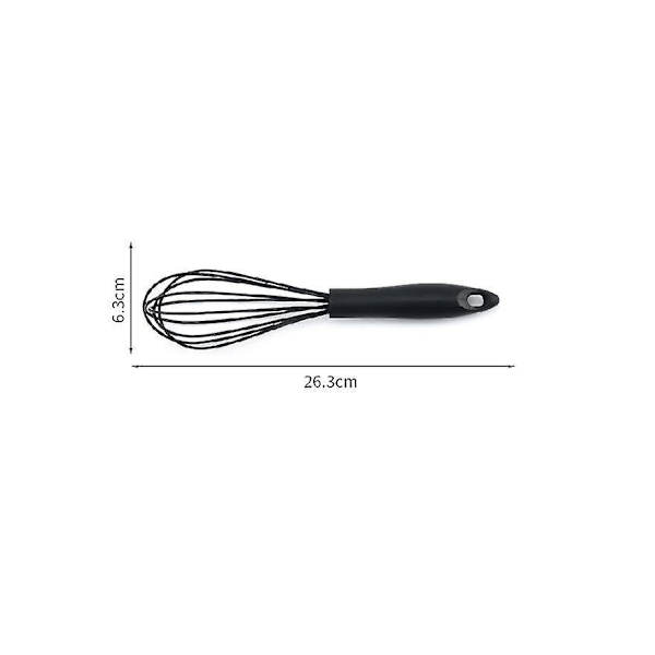 3 st Platt Äggvändare och Ballong Äggrörare - lämplig för non-stick kokkärl, Silikon Röd