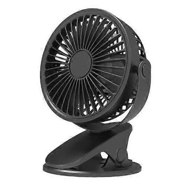 Dww-Bærbar Mini Bordventilator, USB Personlig Køleventilator med 3 Hastigheder og 360° Rotation, USB-kabel og Batteri til Ma