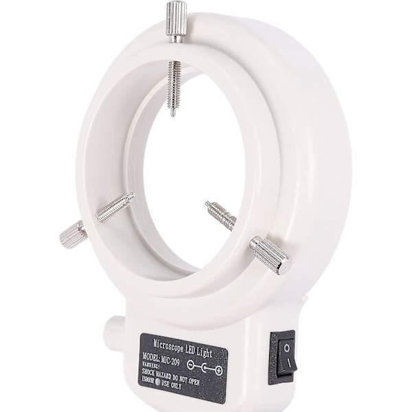 144LEDs Ringljus för Mikroskop Lampa 6000K 0-100% Dimbar Vit