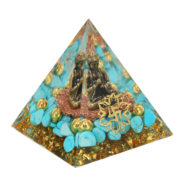 Crystal Pyramid Buddha Design Hieno kaunis Pyramid Power Stone -koriste joogameditaatioon
